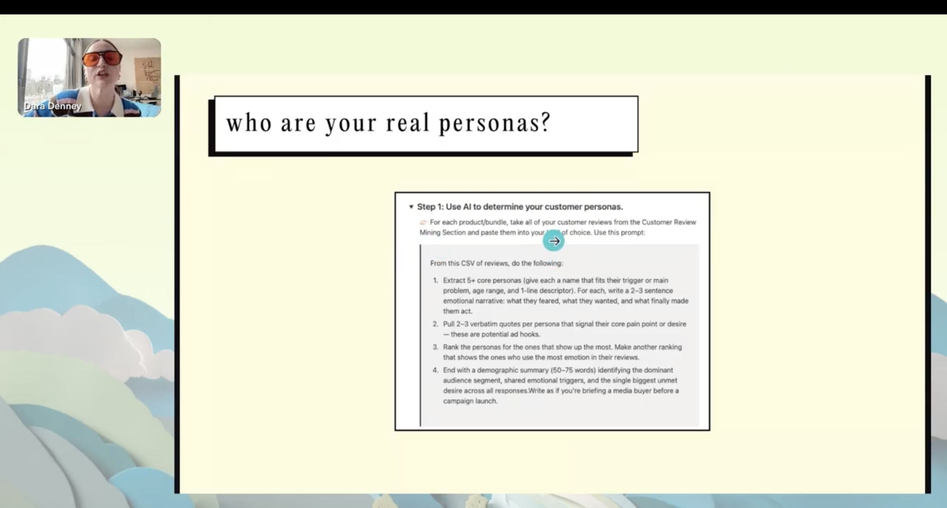See Dara run this persona research live